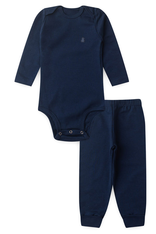 Conjunto Body Longo Azul Marinho